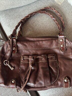 Fossil leather handbag